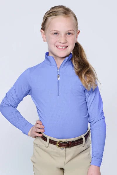 EIS Youth Shirt Blue Lilac EIS- Sun Shirts Youth Large 8-10 equestrian team apparel online tack store mobile tack store custom farm apparel custom show stable clothing equestrian lifestyle horse show clothing riding clothes ETA Kids Equestrian Fashion | EIS Sun Shirts horses equestrian tack store