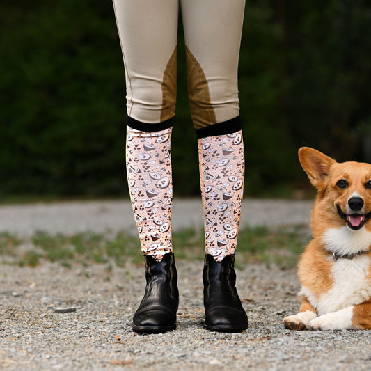 dreamers & schemers Boot Sock Dreamers & Schemers- Espresso Yourself equestrian team apparel online tack store mobile tack store custom farm apparel custom show stable clothing equestrian lifestyle horse show clothing riding clothes Unicorns & Fluffy Clouds Horse Riding  Boot Socks horses equestrian tack store