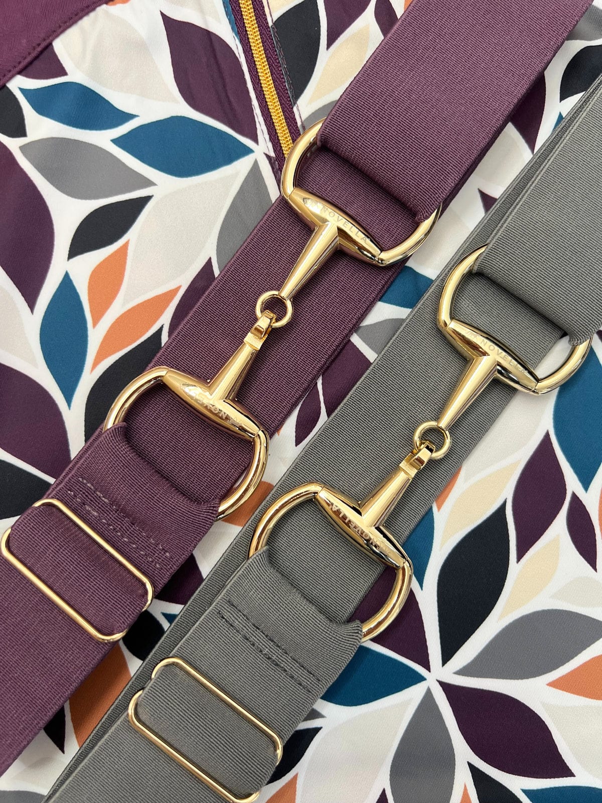 Novella Equestrian Belts Grey Novella Equestrian- Snaffle Bit Stretch Belts (1.5") equestrian team apparel online tack store mobile tack store custom farm apparel custom show stable clothing equestrian lifestyle horse show clothing riding clothes Novella Equestrian- Snaffle Bit Stretch Belts (1.5") horses equestrian tack store