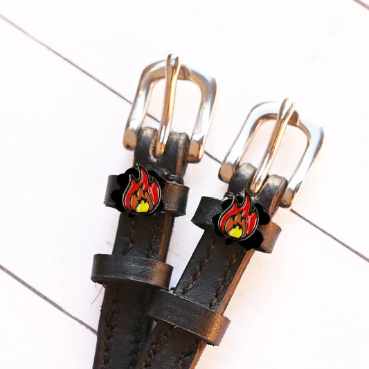 ManeJane Spur Straps Spur Straps- Flame equestrian team apparel online tack store mobile tack store custom farm apparel custom show stable clothing equestrian lifestyle horse show clothing riding clothes ManeJane Frogger Spur Straps horses equestrian tack store