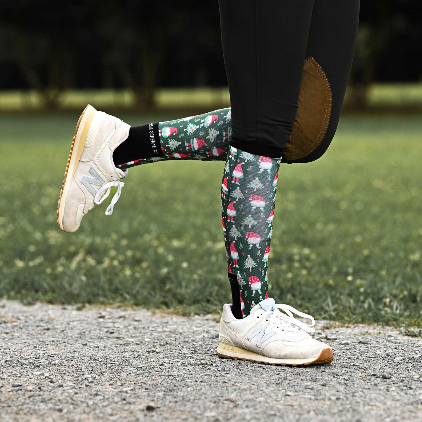 dreamers & schemers Boot Sock Dreamers & Schemers- Gnome For The Holidays equestrian team apparel online tack store mobile tack store custom farm apparel custom show stable clothing equestrian lifestyle horse show clothing riding clothes Unicorns & Fluffy Clouds Horse Riding  Boot Socks horses equestrian tack store