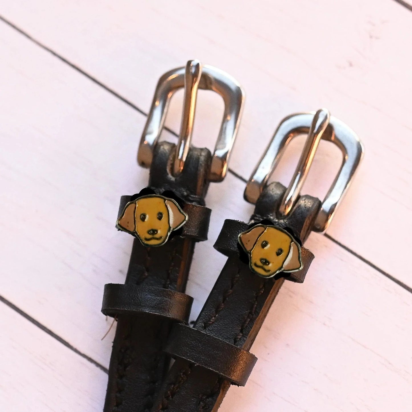 ManeJane Spur Straps Spur Straps- Golden Retriever Dog equestrian team apparel online tack store mobile tack store custom farm apparel custom show stable clothing equestrian lifestyle horse show clothing riding clothes ManeJane Frogger Spur Straps horses equestrian tack store