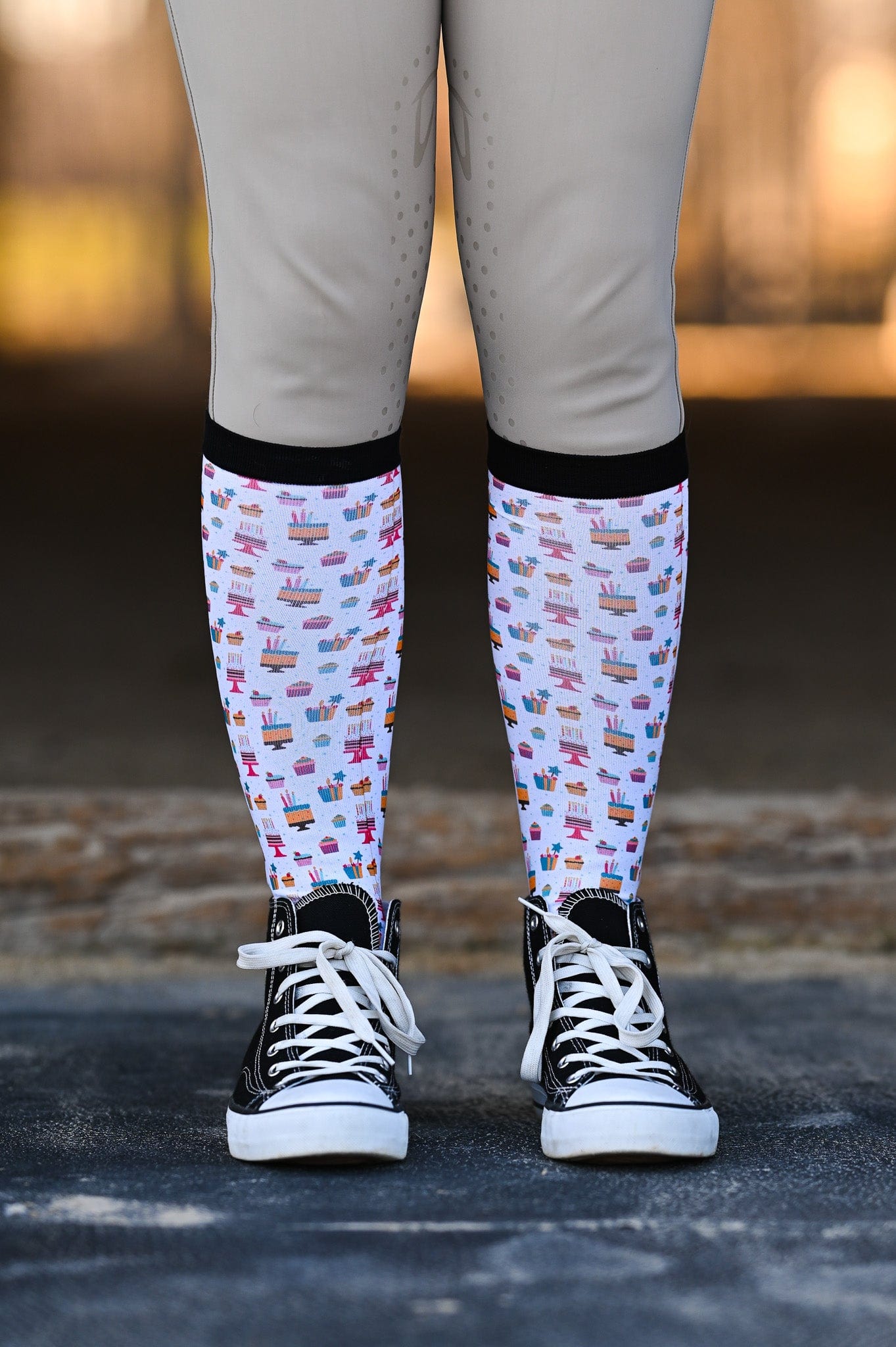 dreamers & schemers Boot Sock Dreamers & Schemers- Birthday equestrian team apparel online tack store mobile tack store custom farm apparel custom show stable clothing equestrian lifestyle horse show clothing riding clothes Unicorns & Fluffy Clouds Horse Riding  Boot Socks horses equestrian tack store