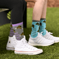 dreamers & schemers Boot Sock Horse (Blue/Grey) Dreamers & Schemers-  Crew Socks equestrian team apparel online tack store mobile tack store custom farm apparel custom show stable clothing equestrian lifestyle horse show clothing riding clothes Unicorns & Fluffy Clouds Horse Riding  Boot Socks horses equestrian tack store