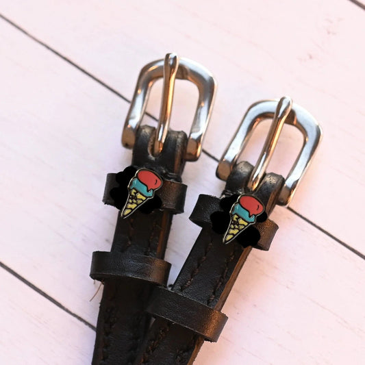 ManeJane Spur Straps Spur Straps- Ice Cream Cone equestrian team apparel online tack store mobile tack store custom farm apparel custom show stable clothing equestrian lifestyle horse show clothing riding clothes ManeJane Frogger Spur Straps horses equestrian tack store