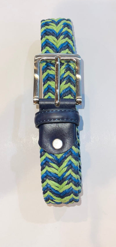 Rather Lucky Belts Lime/Navy/Light Navy Rather Lucky- Braided Belt equestrian team apparel online tack store mobile tack store custom farm apparel custom show stable clothing equestrian lifestyle horse show clothing riding clothes horses equestrian tack store