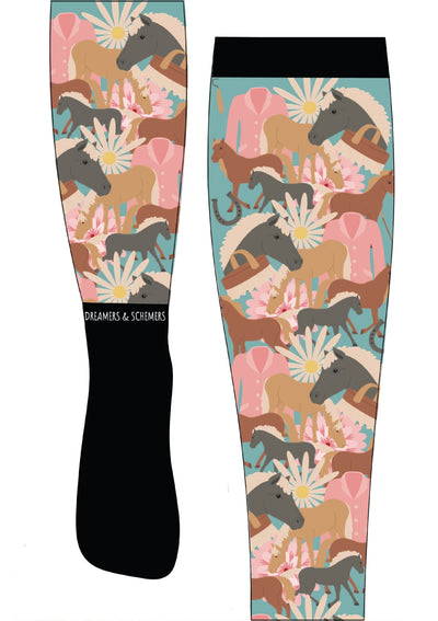 Dreamers & Schemers Socks Dreamers & Schemers- Pony Up equestrian team apparel online tack store mobile tack store custom farm apparel custom show stable clothing equestrian lifestyle horse show clothing riding clothes horses equestrian tack store