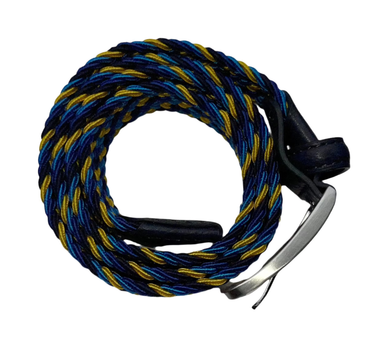 Rather Lucky Belts Navy/Royal/Blk/Yellow Rather Lucky- Braided Belt equestrian team apparel online tack store mobile tack store custom farm apparel custom show stable clothing equestrian lifestyle horse show clothing riding clothes horses equestrian tack store
