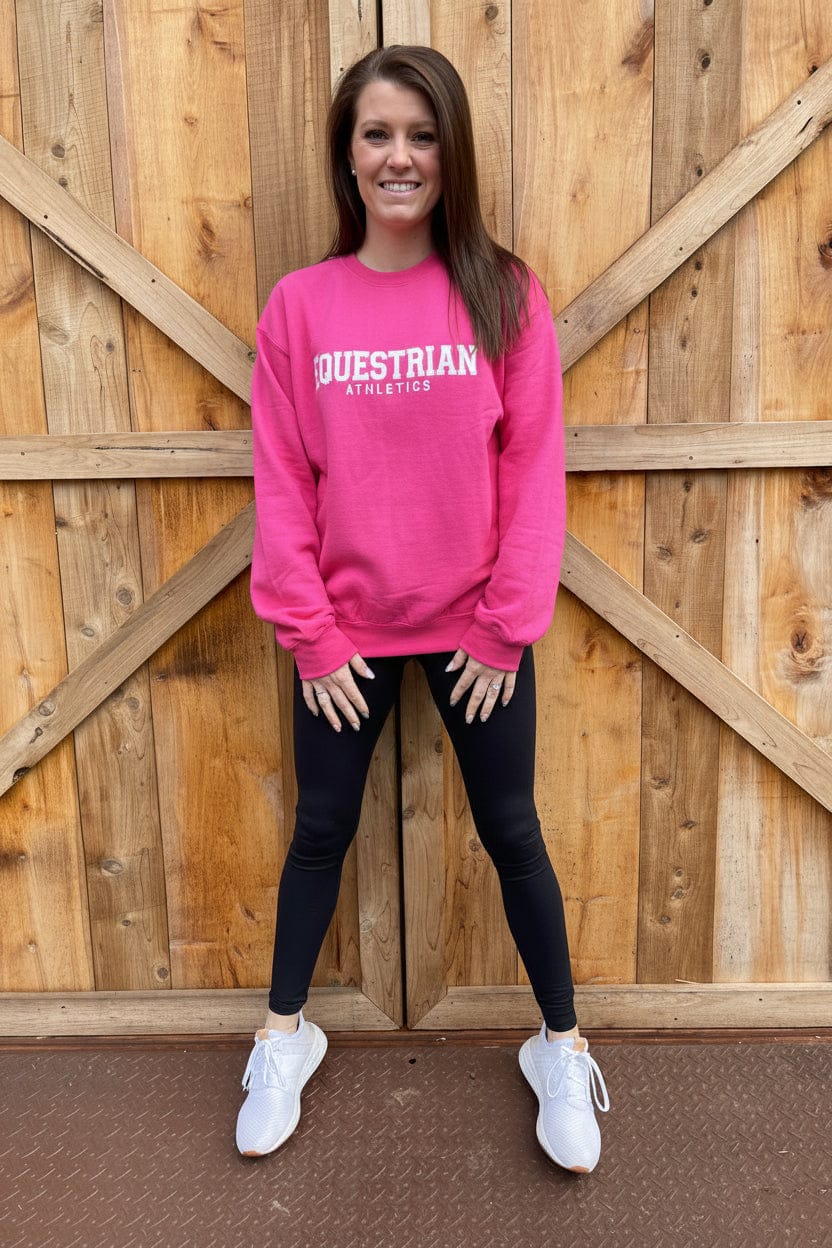 Equestrian Team Apparel Women's Sweat Shirt S / Pink (Hot) Equestrian Team Apparel- Sweatshirts (Unisex) equestrian team apparel online tack store mobile tack store custom farm apparel custom show stable clothing equestrian lifestyle horse show clothing riding clothes Equestrian Team Apparel- Sweatshirts (Unisex) horses equestrian tack store