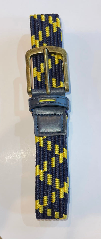 Rather Lucky Belts Navy/Yellow Rather Lucky- Braided Belt equestrian team apparel online tack store mobile tack store custom farm apparel custom show stable clothing equestrian lifestyle horse show clothing riding clothes horses equestrian tack store