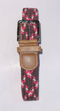 Rather Lucky Belts Chocolate/Cream/Pink Rather Lucky- Braided Belt equestrian team apparel online tack store mobile tack store custom farm apparel custom show stable clothing equestrian lifestyle horse show clothing riding clothes horses equestrian tack store