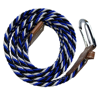 Rather Lucky Belts Royal Blue/Blk/White Rather Lucky- Braided Belt equestrian team apparel online tack store mobile tack store custom farm apparel custom show stable clothing equestrian lifestyle horse show clothing riding clothes horses equestrian tack store