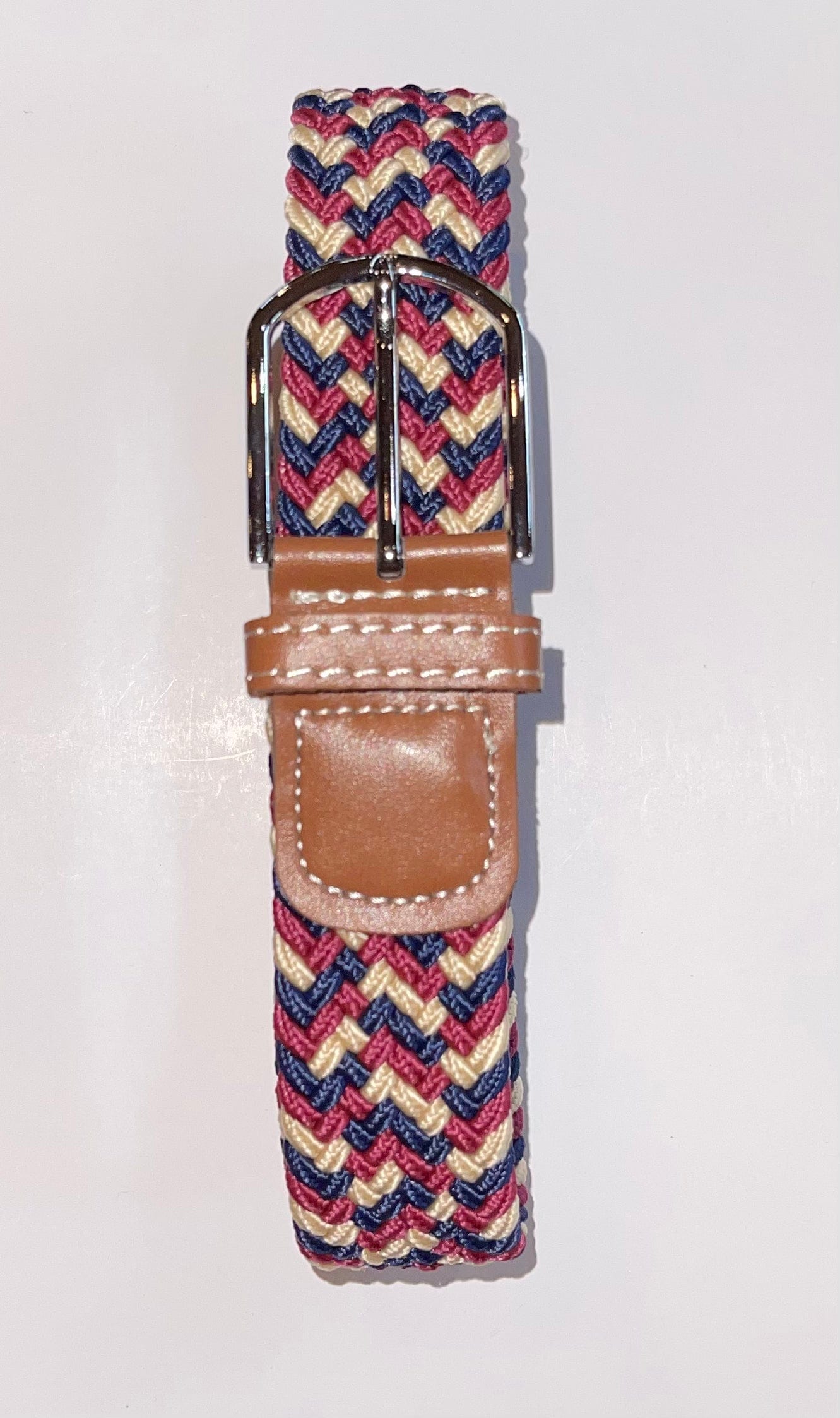 Rather Lucky Belts Burgundy//Beige/Navy Rather Lucky- Braided Belt equestrian team apparel online tack store mobile tack store custom farm apparel custom show stable clothing equestrian lifestyle horse show clothing riding clothes horses equestrian tack store