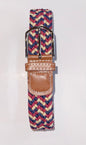 Rather Lucky Belts Burgundy//Beige/Navy Rather Lucky- Braided Belt equestrian team apparel online tack store mobile tack store custom farm apparel custom show stable clothing equestrian lifestyle horse show clothing riding clothes horses equestrian tack store