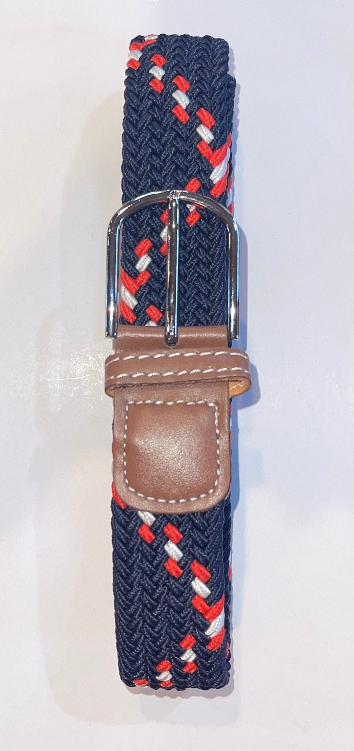 Rather Lucky Belts Navy/Red/White Rather Lucky- Braided Belt equestrian team apparel online tack store mobile tack store custom farm apparel custom show stable clothing equestrian lifestyle horse show clothing riding clothes horses equestrian tack store