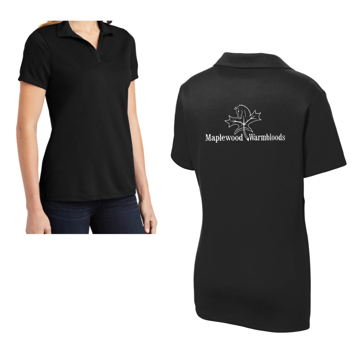 Equestrian Team Apparel Black / XS Maplewood Warmbloods- Men's Polos equestrian team apparel online tack store mobile tack store custom farm apparel custom show stable clothing equestrian lifestyle horse show clothing riding clothes horses equestrian tack store