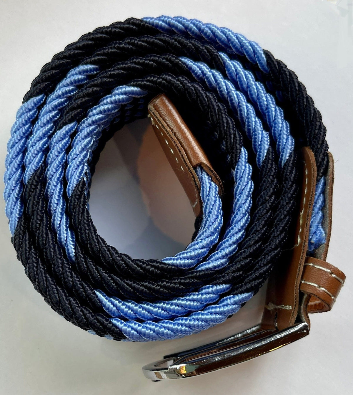 Rather Lucky Belts Navy/Carolina Blue Rather Lucky- Braided Belt equestrian team apparel online tack store mobile tack store custom farm apparel custom show stable clothing equestrian lifestyle horse show clothing riding clothes horses equestrian tack store