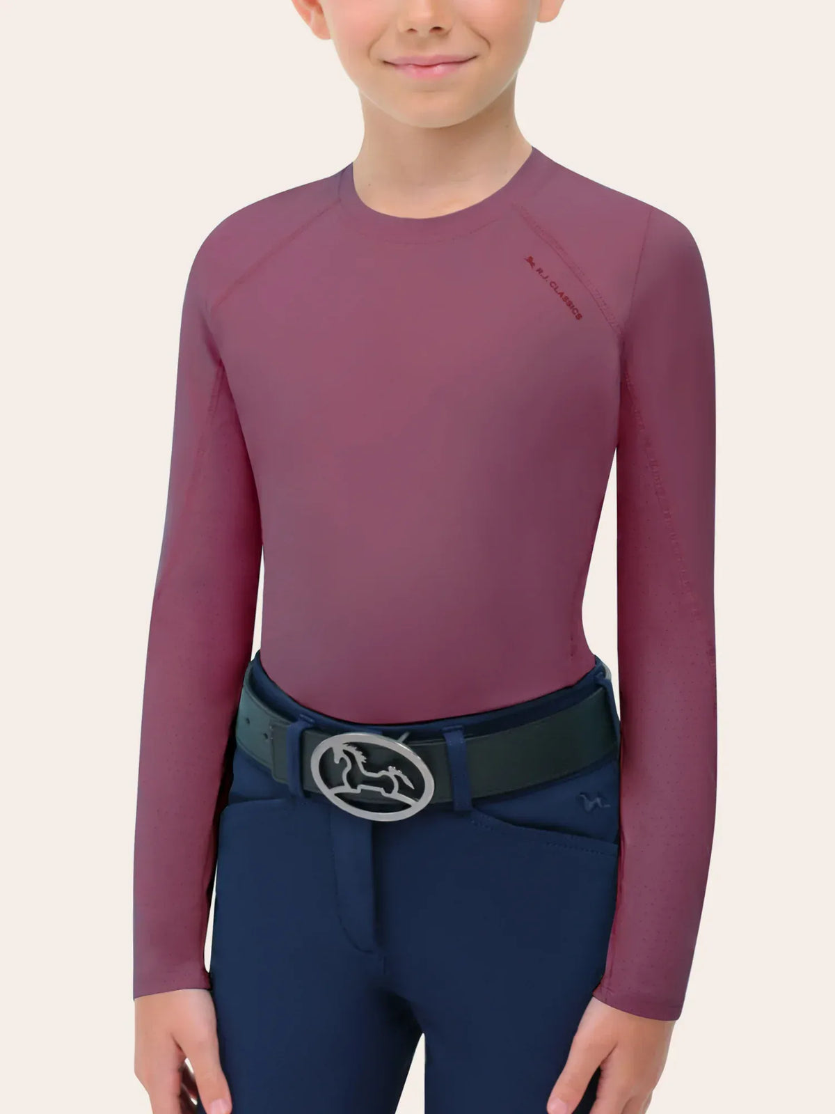 RJ Classics Youth Schooling Shirt XS / Violet Quartz RJ Classics- Jordyn Jr Crew Neck equestrian team apparel online tack store mobile tack store custom farm apparel custom show stable clothing equestrian lifestyle horse show clothing riding clothes RJ Classics- Jordyn Jr Crew Neck horses equestrian tack store