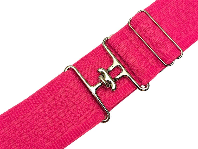 Bucking Belts Belts Pink Bucking Equestrian-Surcingle Buckle Belts (Textured Pattern with Silver Buckle) equestrian team apparel online tack store mobile tack store custom farm apparel custom show stable clothing equestrian lifestyle horse show clothing riding clothes horses equestrian tack store