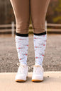 dreamers & schemers Boot Sock Dreamers & Schemers- Love Bite equestrian team apparel online tack store mobile tack store custom farm apparel custom show stable clothing equestrian lifestyle horse show clothing riding clothes Unicorns & Fluffy Clouds Horse Riding  Boot Socks horses equestrian tack store