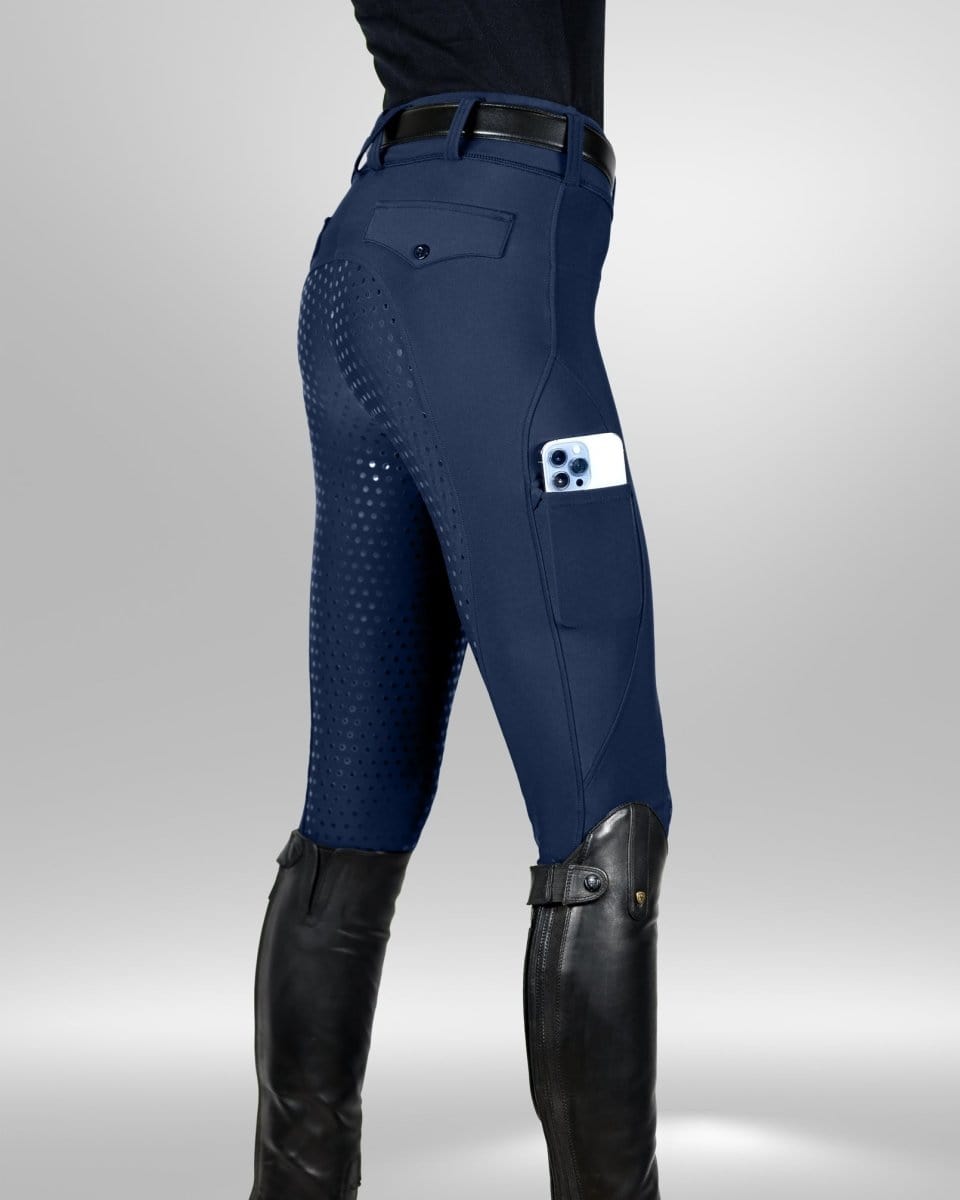 Equestly Women's pants Equestly- Lux GripTEQ Riding Pants Navy equestrian team apparel online tack store mobile tack store custom farm apparel custom show stable clothing equestrian lifestyle horse show clothing riding clothes horses equestrian tack store