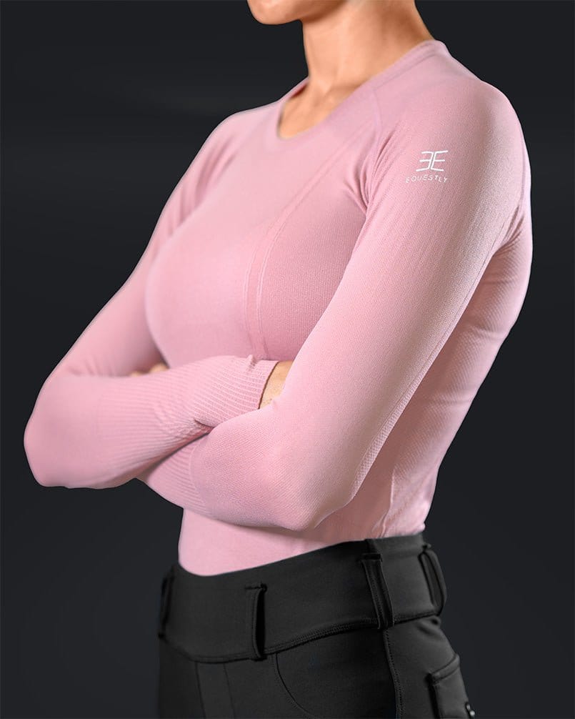Equestly Women's Shirt Equestly- Lux Seamless Top LS Blush equestrian team apparel online tack store mobile tack store custom farm apparel custom show stable clothing equestrian lifestyle horse show clothing riding clothes horses equestrian tack store
