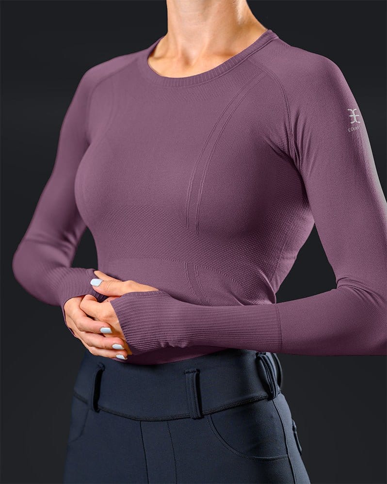 Equestly Women's Shirt XS/S (4) Equestly- Lux Seamless Top LS Heather equestrian team apparel online tack store mobile tack store custom farm apparel custom show stable clothing equestrian lifestyle horse show clothing riding clothes horses equestrian tack store