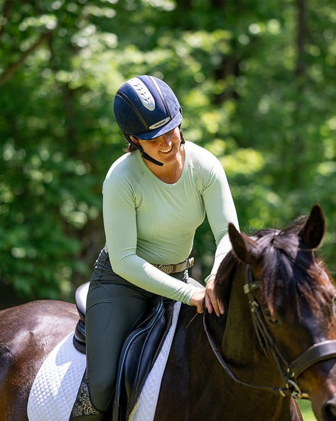 Equestly Women's Shirt Equestly- Lux Seamless Top LS Matcha equestrian team apparel online tack store mobile tack store custom farm apparel custom show stable clothing equestrian lifestyle horse show clothing riding clothes horses equestrian tack store