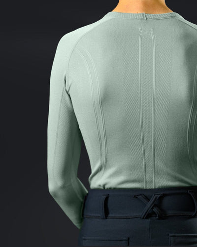 Equestly Women's Shirt Equestly- Lux Seamless Top LS Matcha equestrian team apparel online tack store mobile tack store custom farm apparel custom show stable clothing equestrian lifestyle horse show clothing riding clothes horses equestrian tack store