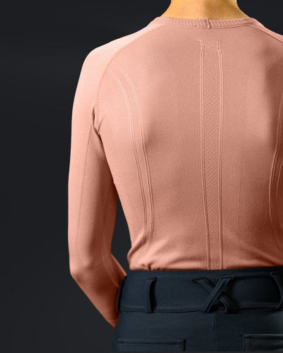 Equestly Women's Shirt Equestly- Lux Seamless Top LS Peach equestrian team apparel online tack store mobile tack store custom farm apparel custom show stable clothing equestrian lifestyle horse show clothing riding clothes horses equestrian tack store