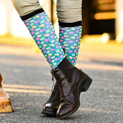 dreamers & schemers Boot Sock Dreamers & Schemers- Luxe Layers (Youth) equestrian team apparel online tack store mobile tack store custom farm apparel custom show stable clothing equestrian lifestyle horse show clothing riding clothes Unicorns & Fluffy Clouds Horse Riding  Boot Socks horses equestrian tack store