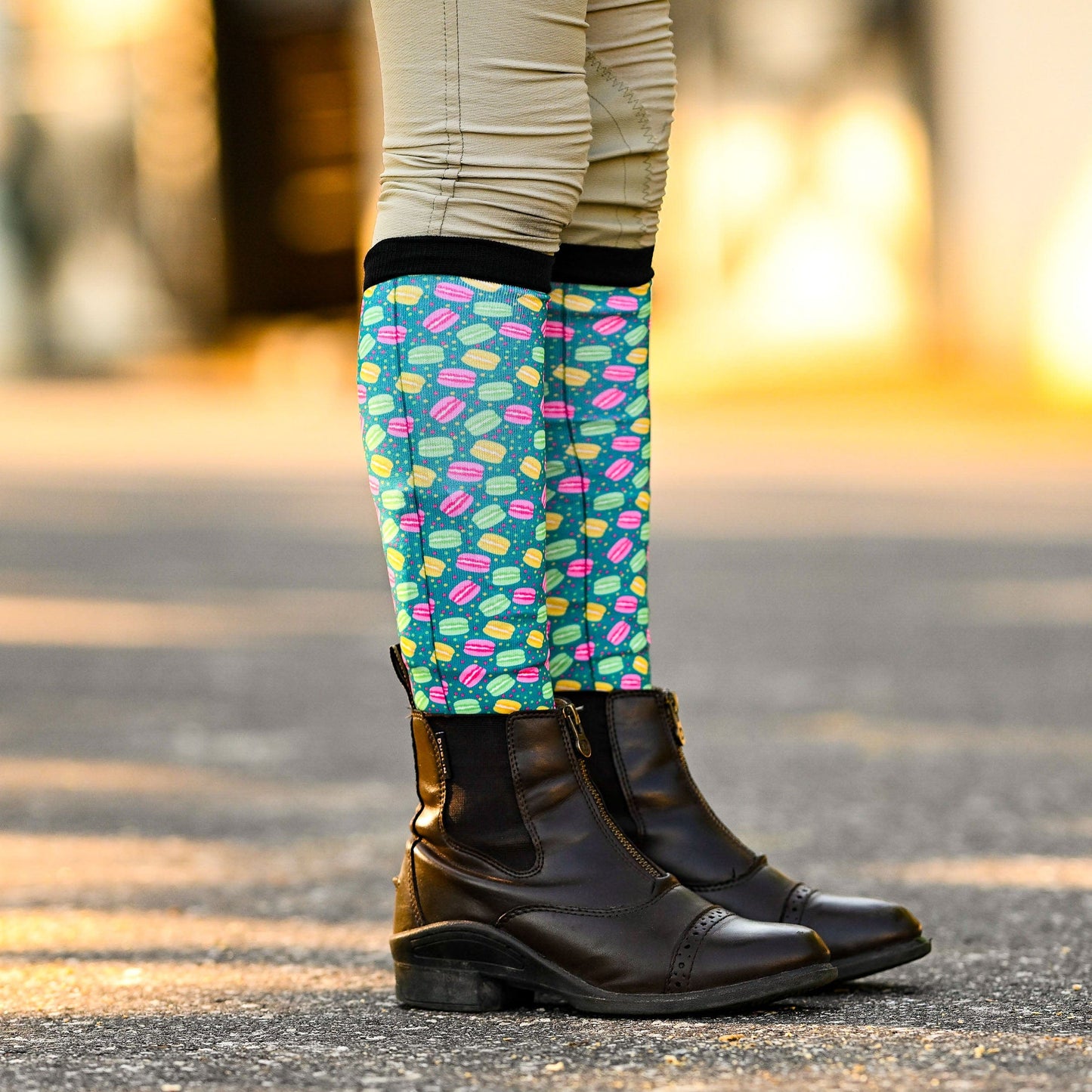 dreamers & schemers Boot Sock Dreamers & Schemers- Luxe Layers (Youth) equestrian team apparel online tack store mobile tack store custom farm apparel custom show stable clothing equestrian lifestyle horse show clothing riding clothes Unicorns & Fluffy Clouds Horse Riding  Boot Socks horses equestrian tack store