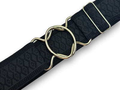 Bucking Belts Belts Navy Bucking Equestrian-Loop Buckle Belt (Textured Pattern with Silver Buckle) equestrian team apparel online tack store mobile tack store custom farm apparel custom show stable clothing equestrian lifestyle horse show clothing riding clothes horses equestrian tack store