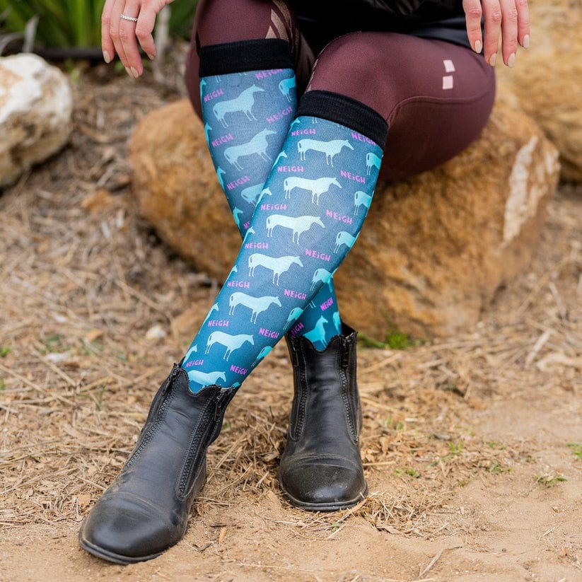 Dreamers & Schemers Socks Dreamers & Schemers- Neigh equestrian team apparel online tack store mobile tack store custom farm apparel custom show stable clothing equestrian lifestyle horse show clothing riding clothes horses equestrian tack store