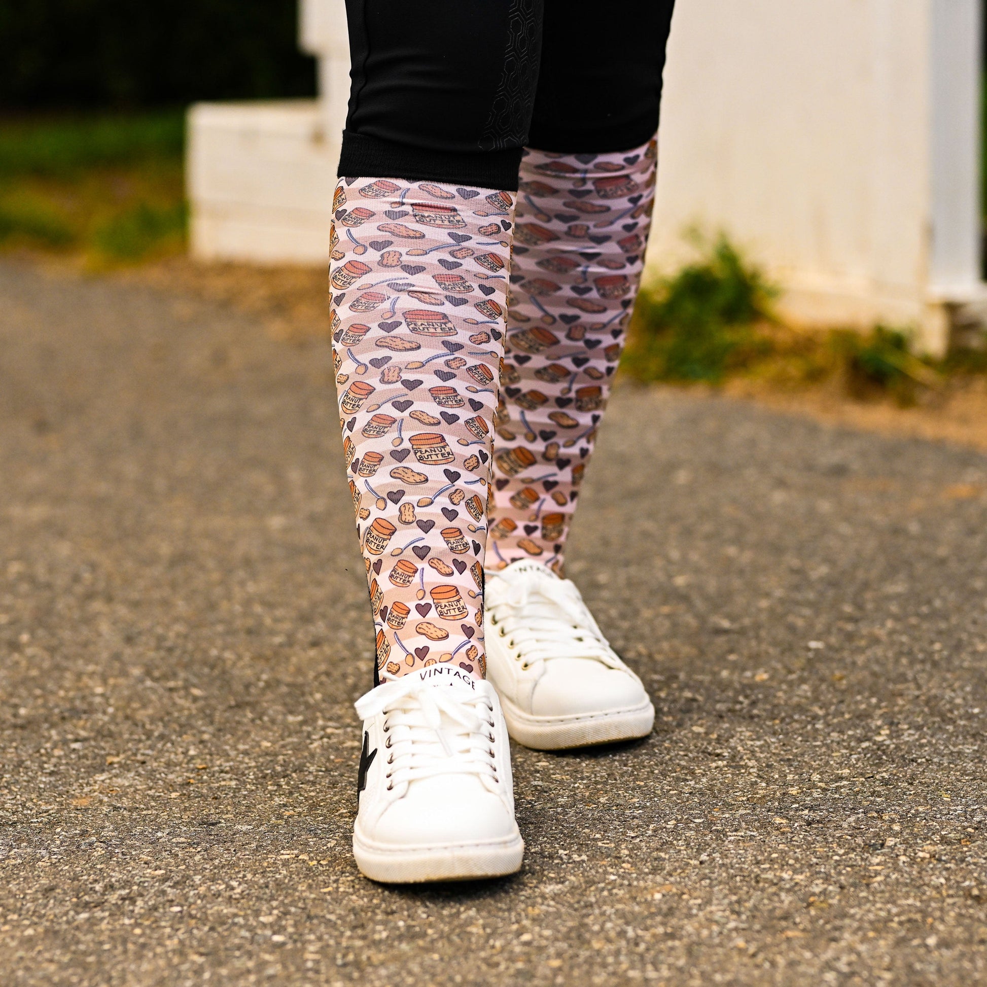 dreamers & schemers Boot Sock Dreamers & Schemers- Nuts About You equestrian team apparel online tack store mobile tack store custom farm apparel custom show stable clothing equestrian lifestyle horse show clothing riding clothes Unicorns & Fluffy Clouds Horse Riding  Boot Socks horses equestrian tack store