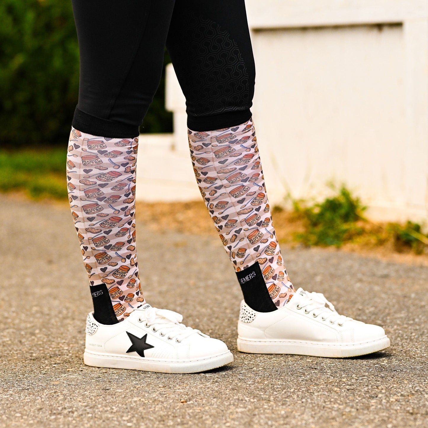 dreamers & schemers Boot Sock Dreamers & Schemers- Nuts About You equestrian team apparel online tack store mobile tack store custom farm apparel custom show stable clothing equestrian lifestyle horse show clothing riding clothes Unicorns & Fluffy Clouds Horse Riding  Boot Socks horses equestrian tack store