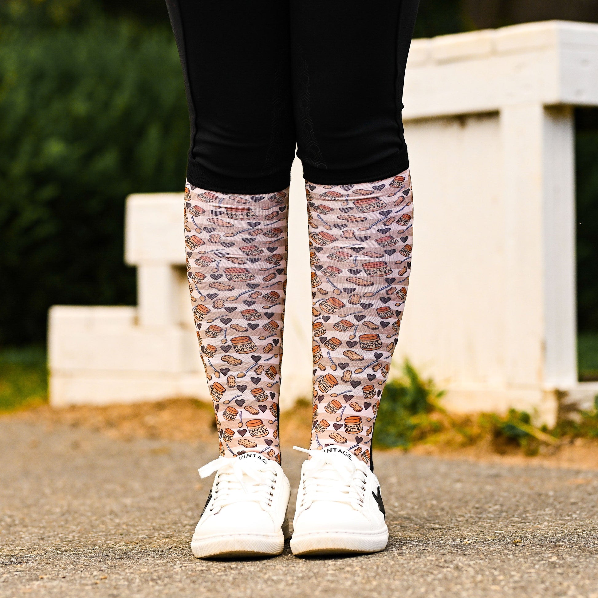 dreamers & schemers Boot Sock Dreamers & Schemers- Nuts About You equestrian team apparel online tack store mobile tack store custom farm apparel custom show stable clothing equestrian lifestyle horse show clothing riding clothes Unicorns & Fluffy Clouds Horse Riding  Boot Socks horses equestrian tack store