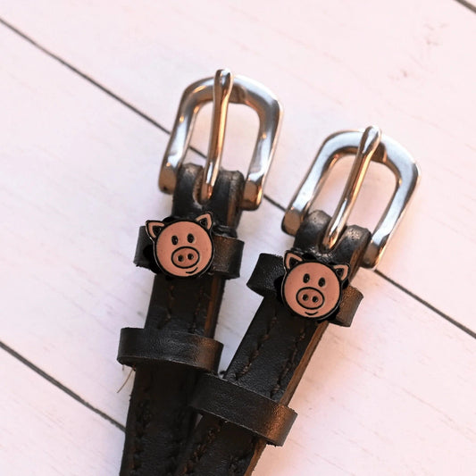 ManeJane Spur Straps Spur Straps- Piggy equestrian team apparel online tack store mobile tack store custom farm apparel custom show stable clothing equestrian lifestyle horse show clothing riding clothes ManeJane Frogger Spur Straps horses equestrian tack store
