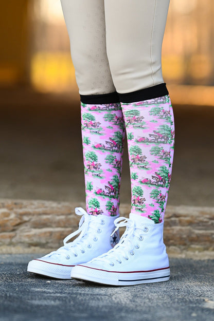 Dreamers & Schemers Socks Dreamers & Schemers- Pony Mac Pink Tally Ho equestrian team apparel online tack store mobile tack store custom farm apparel custom show stable clothing equestrian lifestyle horse show clothing riding clothes horses equestrian tack store
