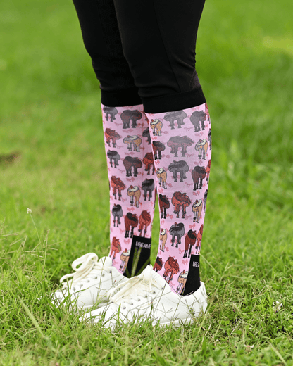 dreamers & schemers Boot Socks Dreamers & Schemers- Red Ribbon Girlies equestrian team apparel online tack store mobile tack store custom farm apparel custom show stable clothing equestrian lifestyle horse show clothing riding clothes Dreamers & Schemers- Red Ribbon Girlies horses equestrian tack store