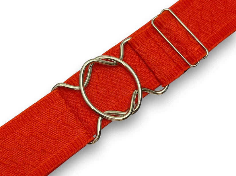 Bucking Belts Belts Red Bucking Equestrian-Loop Buckle Belt (Textured Pattern with Silver Buckle) equestrian team apparel online tack store mobile tack store custom farm apparel custom show stable clothing equestrian lifestyle horse show clothing riding clothes horses equestrian tack store