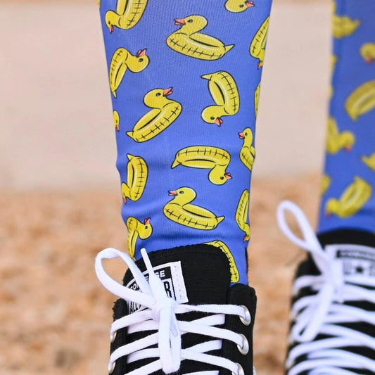 dreamers & schemers Boot Sock Dreamers & Schemers- Rubber Ducky equestrian team apparel online tack store mobile tack store custom farm apparel custom show stable clothing equestrian lifestyle horse show clothing riding clothes Unicorns & Fluffy Clouds Horse Riding  Boot Socks horses equestrian tack store