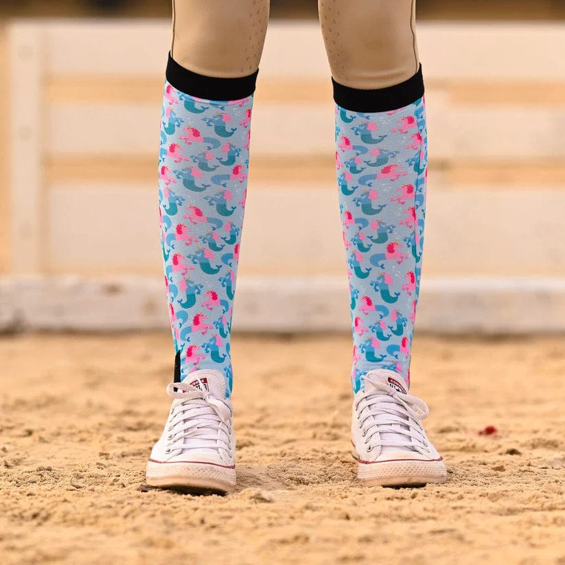 dreamers & schemers Boot Sock Dreamers & Schemers- Sea Corn equestrian team apparel online tack store mobile tack store custom farm apparel custom show stable clothing equestrian lifestyle horse show clothing riding clothes Unicorns & Fluffy Clouds Horse Riding  Boot Socks horses equestrian tack store