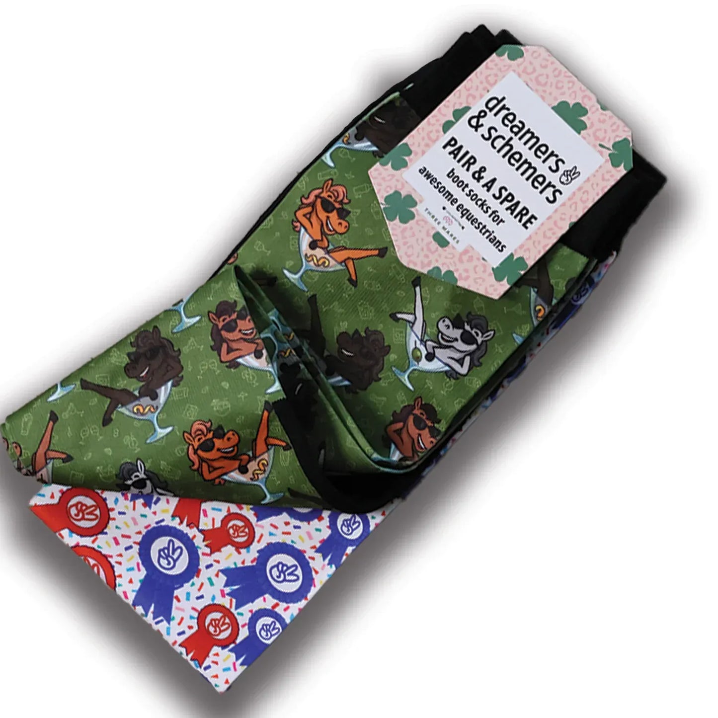 dreamers & schemers Boot Sock Dreamers & Schemers- Shaken not Stirred Pair & a Spare equestrian team apparel online tack store mobile tack store custom farm apparel custom show stable clothing equestrian lifestyle horse show clothing riding clothes Unicorns & Fluffy Clouds Horse Riding  Boot Socks horses equestrian tack store