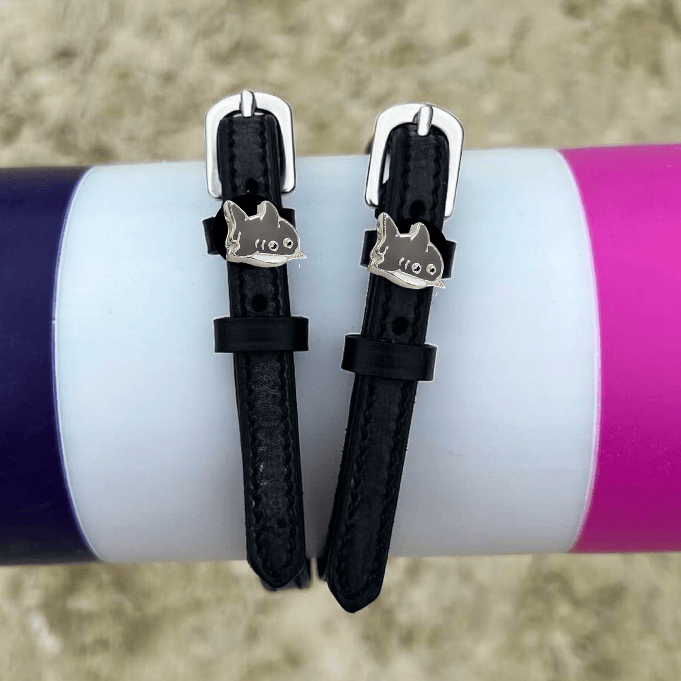 ManeJane Spur Straps Spur Straps- Shark equestrian team apparel online tack store mobile tack store custom farm apparel custom show stable clothing equestrian lifestyle horse show clothing riding clothes ManeJane Blue Shark Spur Straps horses equestrian tack store