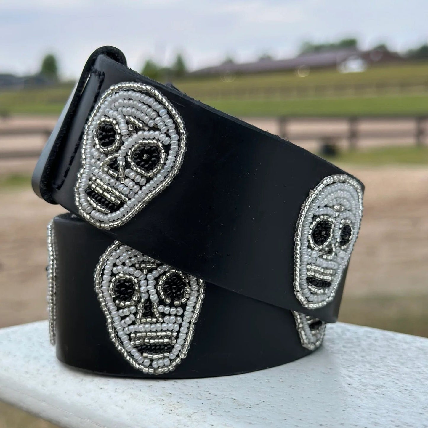 Zinj Designs Skull / XXS Belt- 1.75" Beaded Assorted Designs pg.4 equestrian team apparel online tack store mobile tack store custom farm apparel custom show stable clothing equestrian lifestyle horse show clothing riding clothes horses equestrian tack store