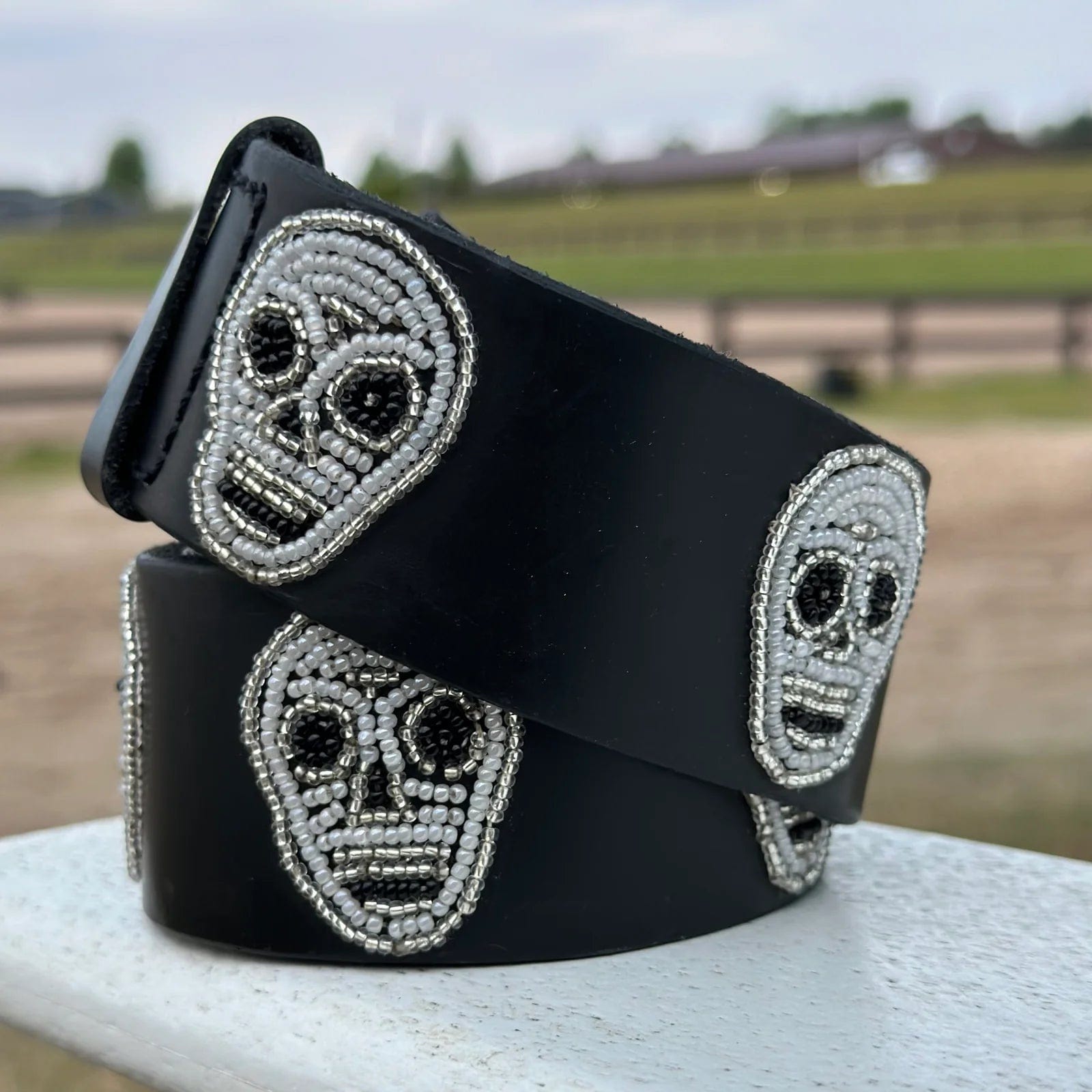 Zinj Designs Skull / XXS Belt- 1.75" Beaded Assorted Designs pg.4 equestrian team apparel online tack store mobile tack store custom farm apparel custom show stable clothing equestrian lifestyle horse show clothing riding clothes horses equestrian tack store