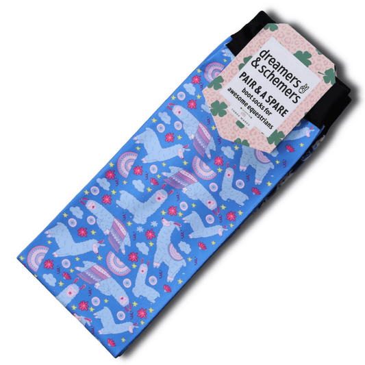 dreamers & schemers Boot Socks Dreamers & Schemers- Sleepy Llama equestrian team apparel online tack store mobile tack store custom farm apparel custom show stable clothing equestrian lifestyle horse show clothing riding clothes Dreamers & Schemers- Sleepy Llama horses equestrian tack store