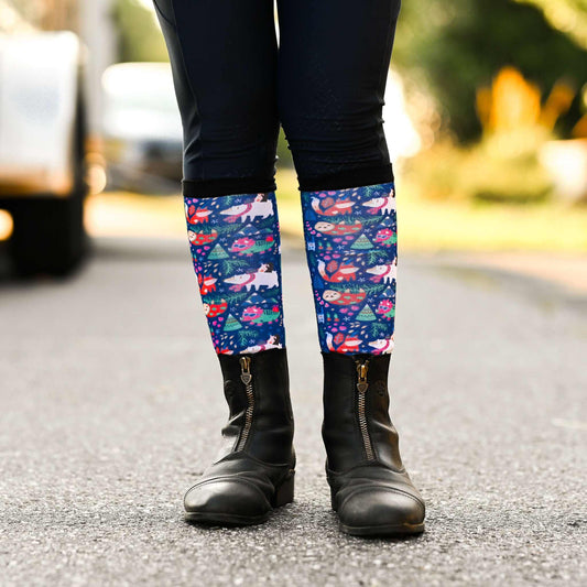 dreamers & schemers Boot Sock Dreamers & Schemers- Snow Much Fun equestrian team apparel online tack store mobile tack store custom farm apparel custom show stable clothing equestrian lifestyle horse show clothing riding clothes Unicorns & Fluffy Clouds Horse Riding  Boot Socks horses equestrian tack store