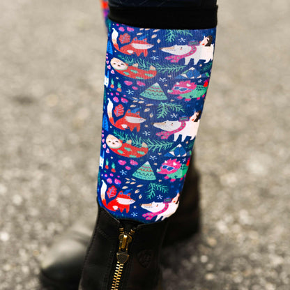 dreamers & schemers Boot Sock Dreamers & Schemers- Snow Much Fun equestrian team apparel online tack store mobile tack store custom farm apparel custom show stable clothing equestrian lifestyle horse show clothing riding clothes Unicorns & Fluffy Clouds Horse Riding  Boot Socks horses equestrian tack store